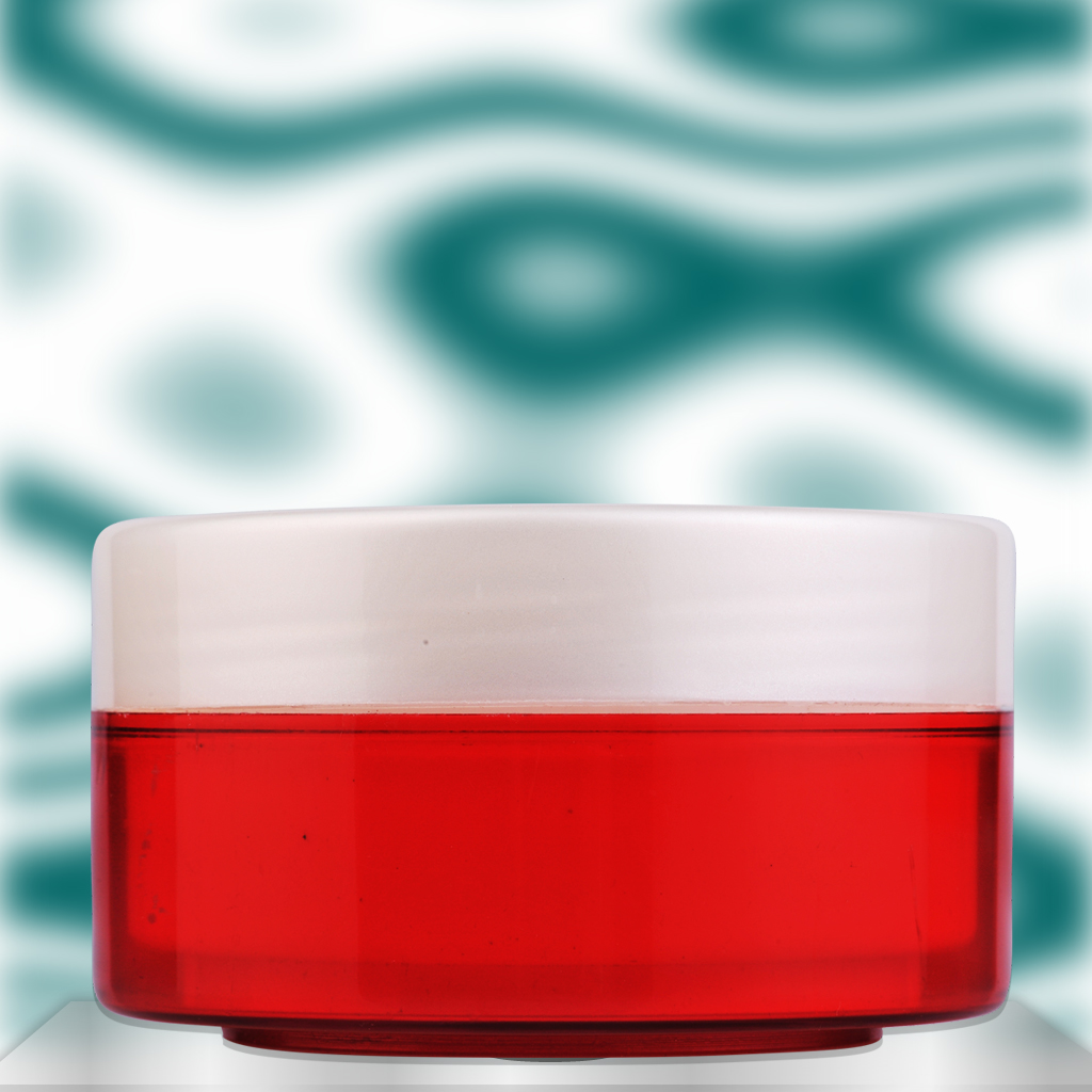 50 cc Krem Kavanozu Renkli Kırmızı