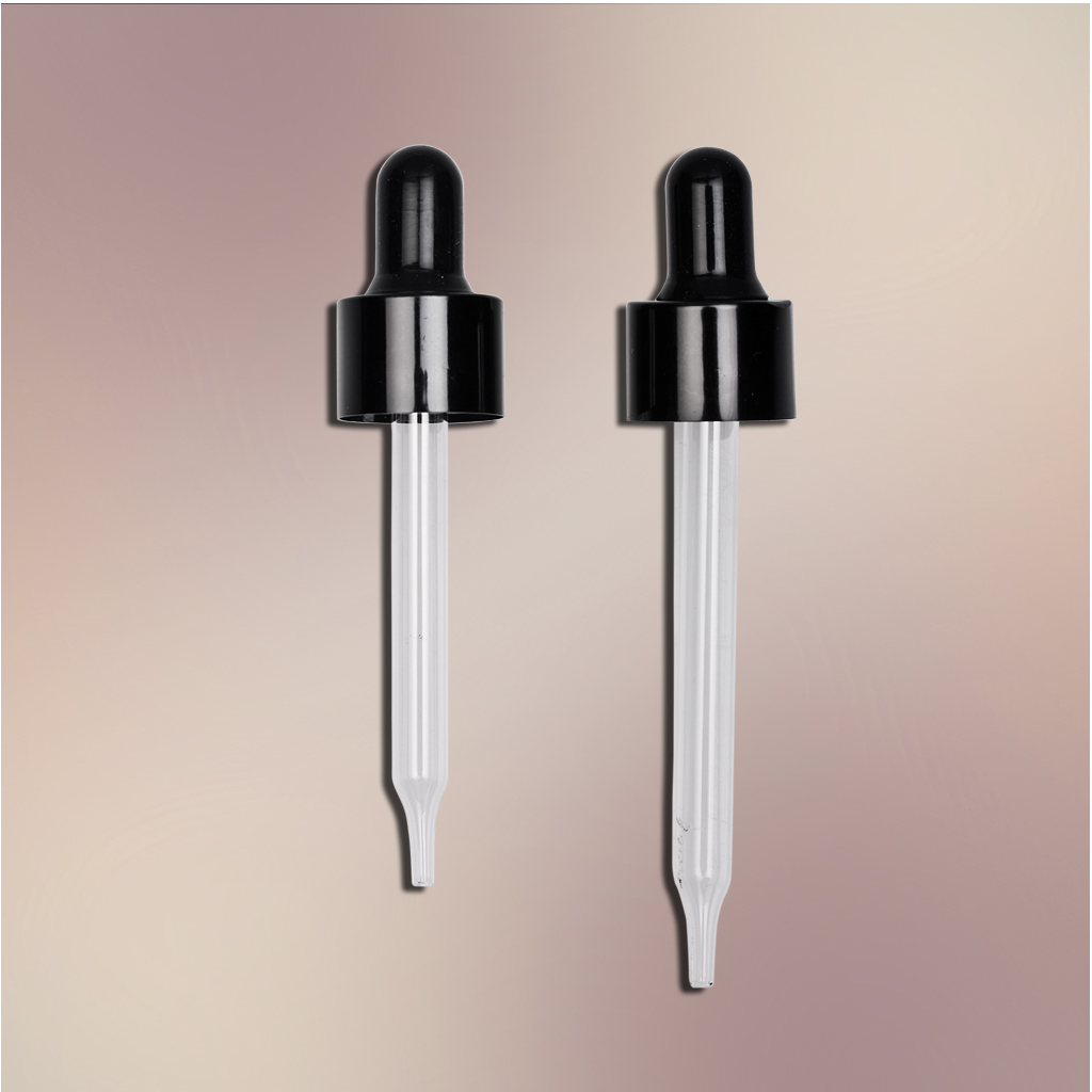 Siyah Metal Kaplamalı 18 Ağız Cam Damlalık